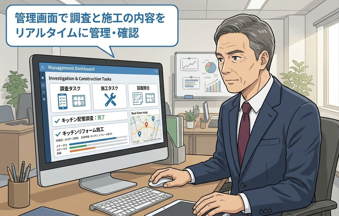 現調ナビの利用イメージ