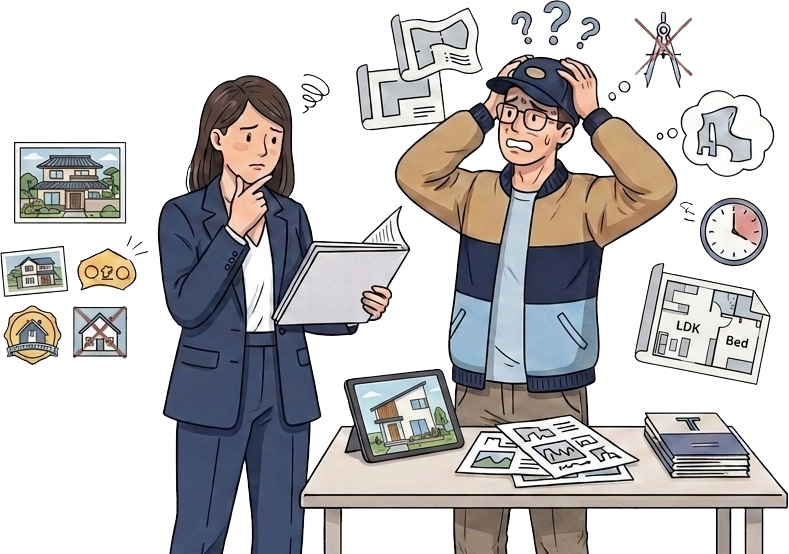 リフォーム提案画像づくりの課題イラスト