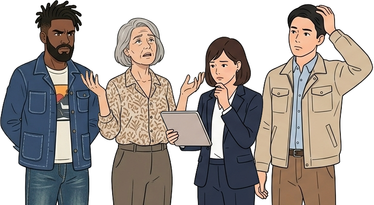 採用に関するお悩みイラスト