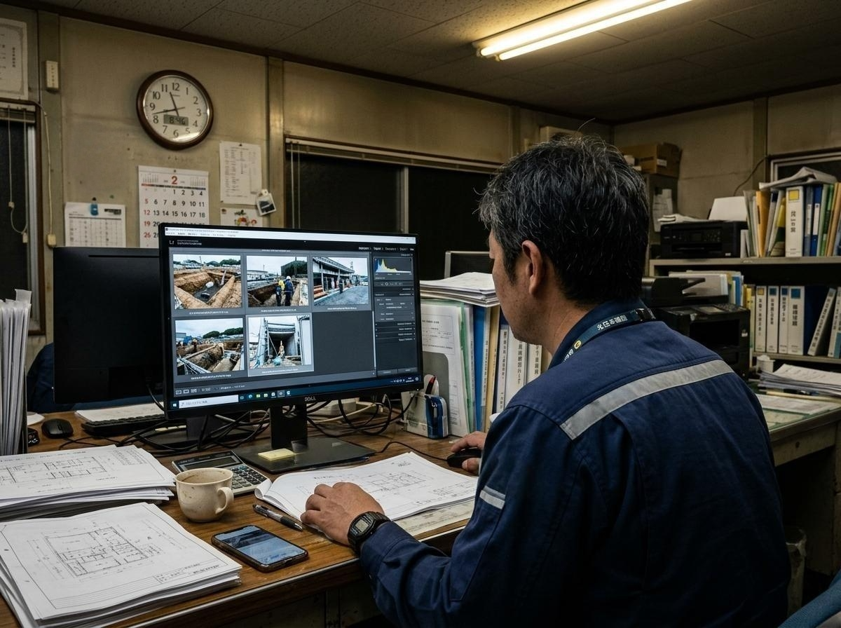 事務所に戻ってからの残業イメージ